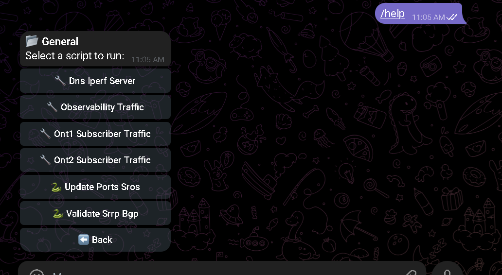 Apagar interface desde Containerbot opcion general
