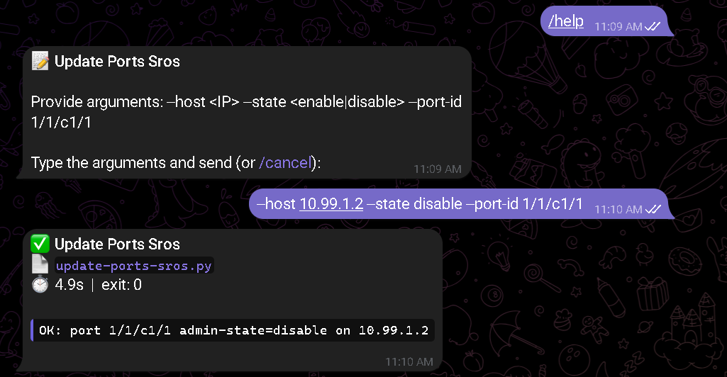 Intefaz apagada por Containerbot